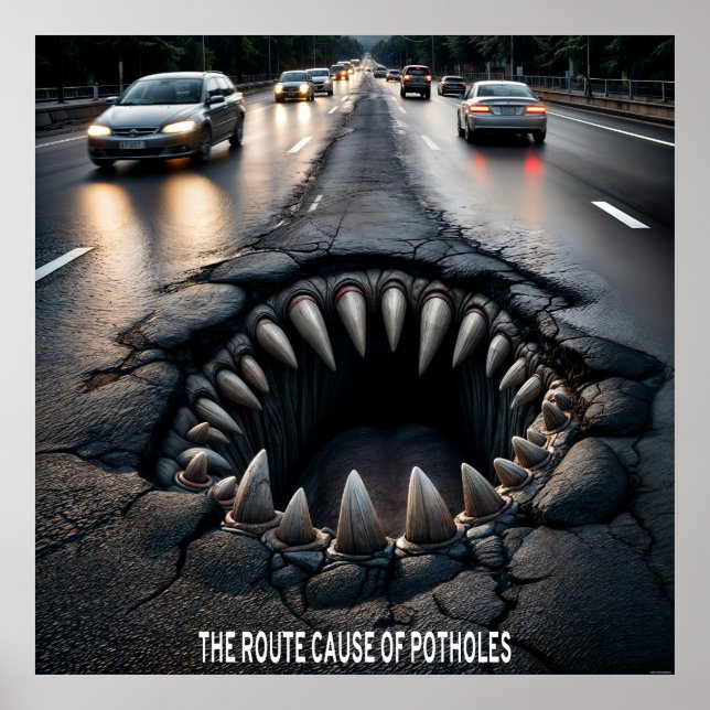 Route Cause of Potholes Poster (Front)