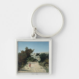 Route de la Gineste, near Marseilles, 1859 Keychain