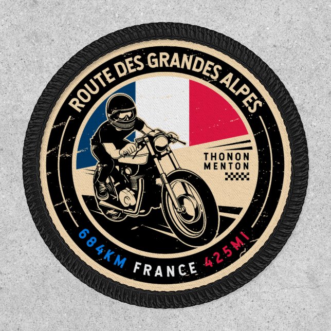 Route des Grandes Alpes | France | Motorcycle Patch (Front)