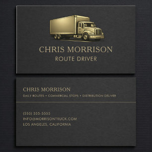 Route Driver Trucking Professional Business Card