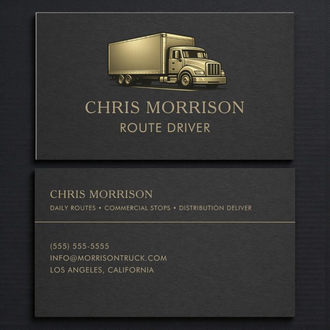Route Driver Trucking Professional Business Card (Creator Uploaded)