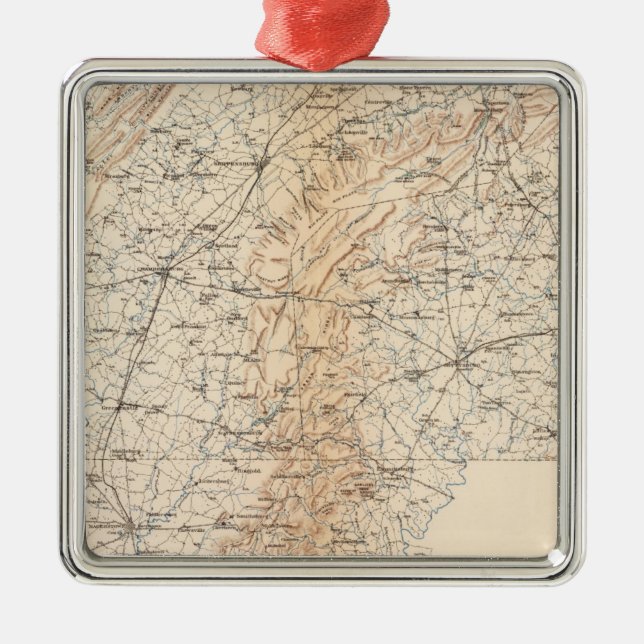 Route, Gettysburg campaign Metal Ornament (Front)