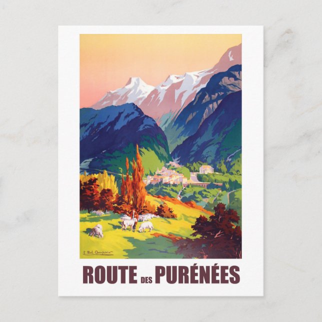 Route in Pyrenees, France Postcard (Front)