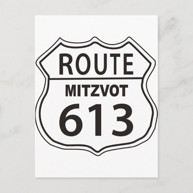 Route Mitzvot 613 Postcard (Front)