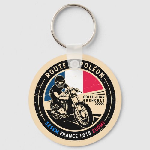 Route Napoleon  France  Motorcycle Keychain