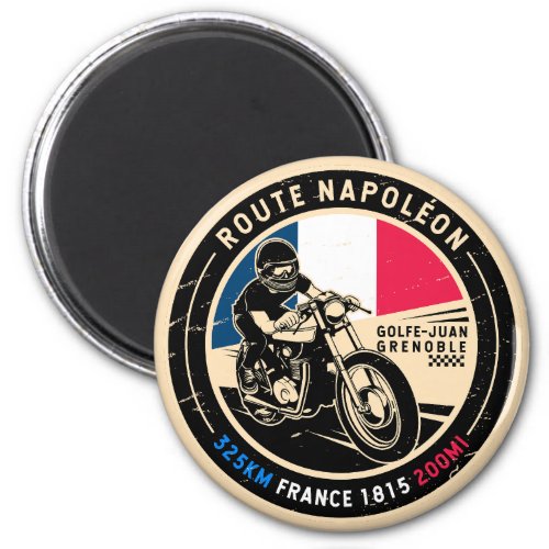 Route Napoleon  France  Motorcycle Magnet