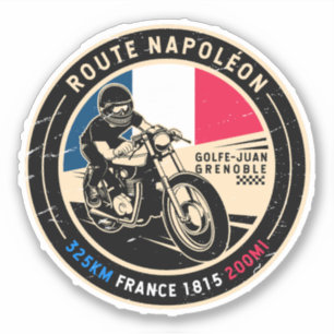 Route Napoleon France Motorcycle Sticker