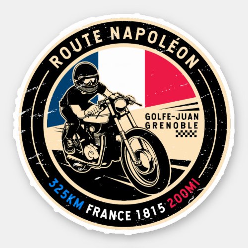 Route Napoleon  France  Motorcycle Sticker