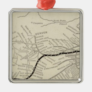 Route of the California Limited Metal Ornament