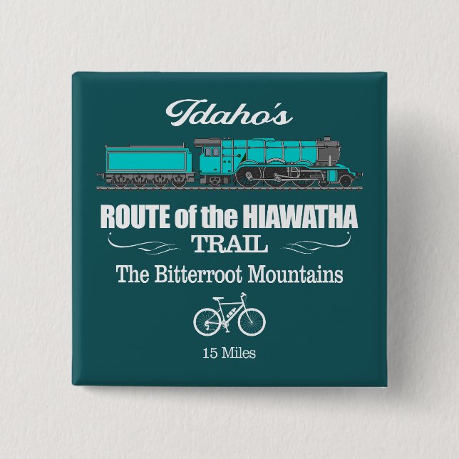 Route of the Hiawatha (RT2) Button (Front)