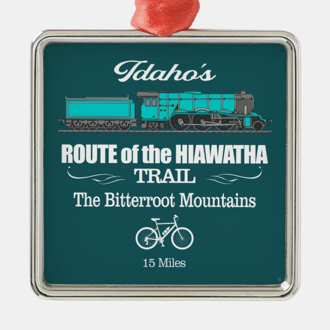 Route of the Hiawatha (RT2) Metal Ornament (Front)