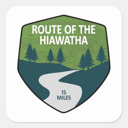 Route Of The Hiawatha Trail Square Sticker