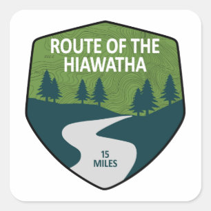 Route Of The Hiawatha Trail Square Sticker