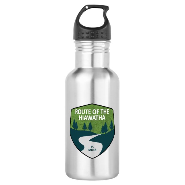 Route Of The Hiawatha Trail Stainless Steel Water Bottle (Front)