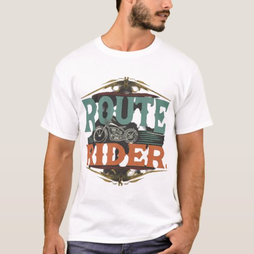 Route Rider Adventure T_shirt Design