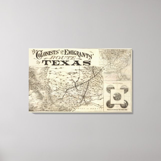 Route to Texas Canvas Print (Front)