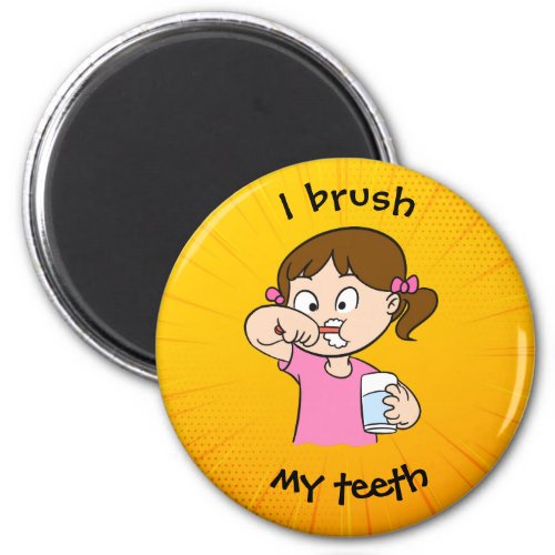 Routine for Girls _ I brush my teeth Magnet