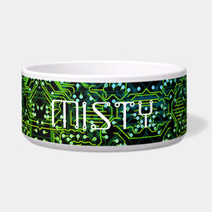 Routing Process Green Abstract Electronic Geek Bowl