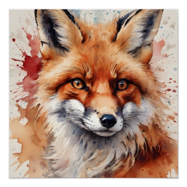 Roux the Red Fox Art Poster (Front)