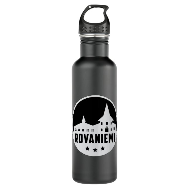 Rovaniemi Finland City Skyline Cityscape Gift Stainless Steel Water Bottle (Front)
