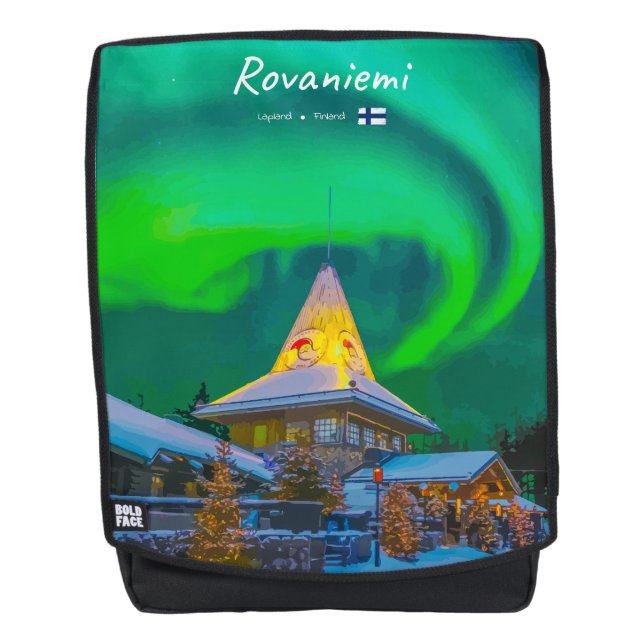 Rovaniemi, Finland - Magic Aurora  Backpack (Front)
