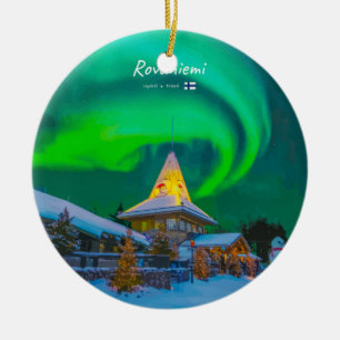 Rovaniemi, Finland - Magic Aurora Ceramic Ornament