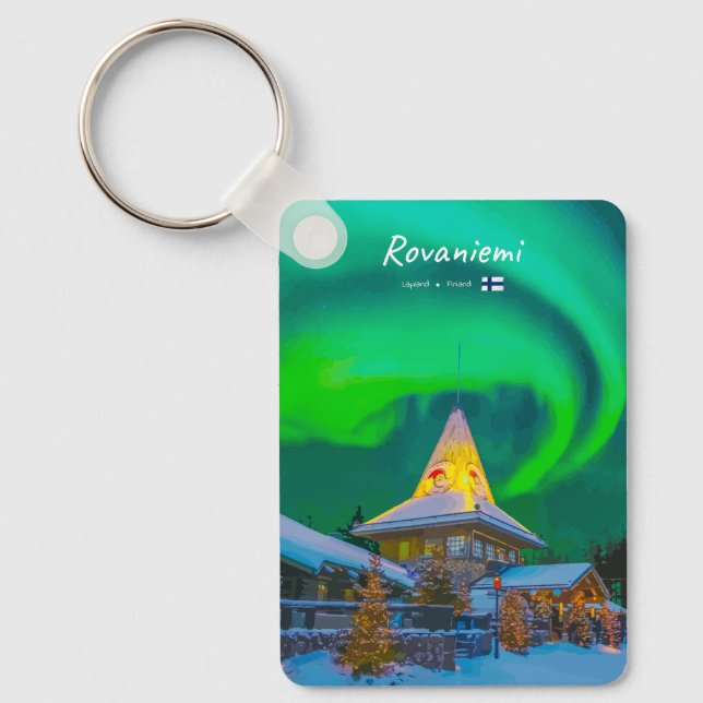 Rovaniemi, Finland - Magic Aurora Classic Keychain (Front)