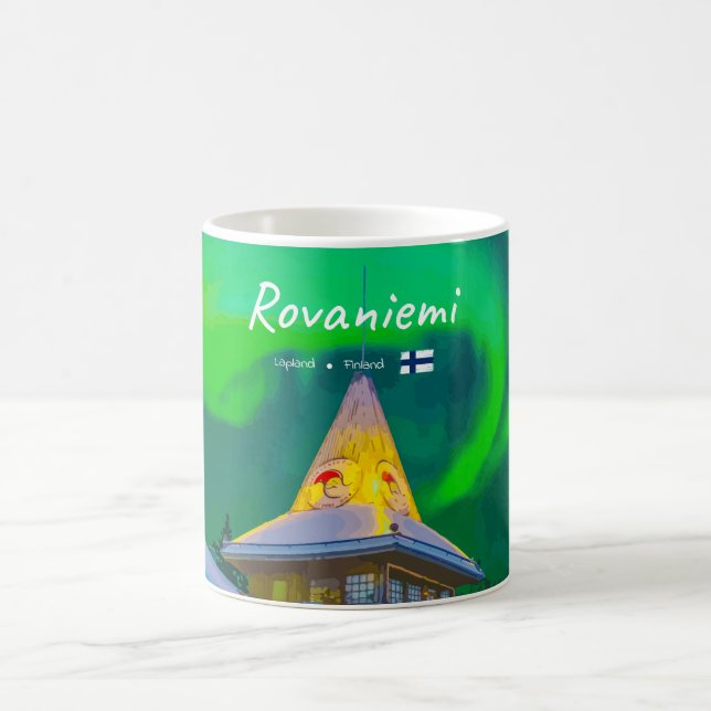 Rovaniemi, Finland - Magic Aurora  Coffee Mug (Center)