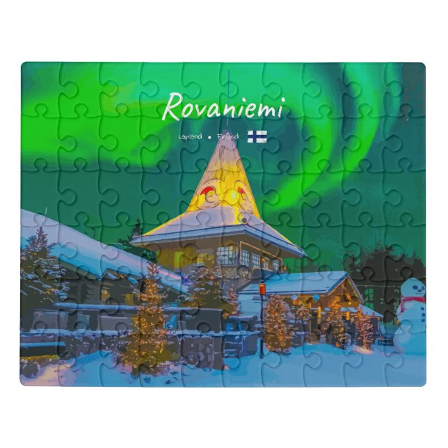 Rovaniemi, Finland - Magic Aurora  Jigsaw Puzzle (Puzzle Horizontal)