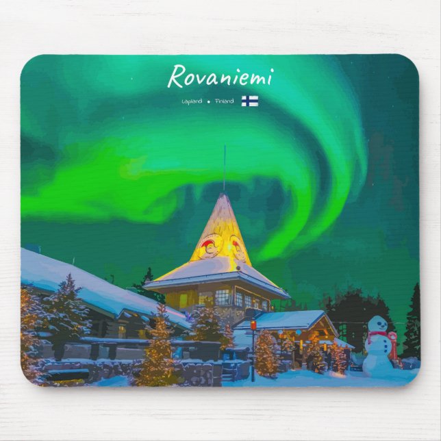 Rovaniemi, Finland - Magic Aurora  Mouse Pad (Front)