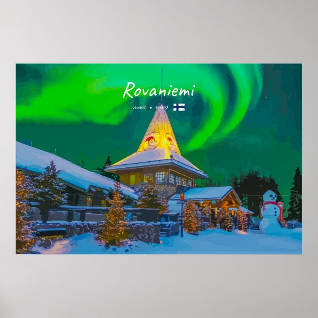 Rovaniemi, Finland - Magic Aurora Poster (Front)