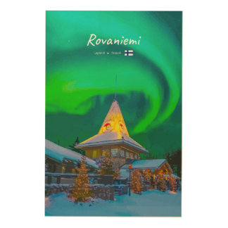 Rovaniemi, Finland - Magic Aurora Wood Wall Art