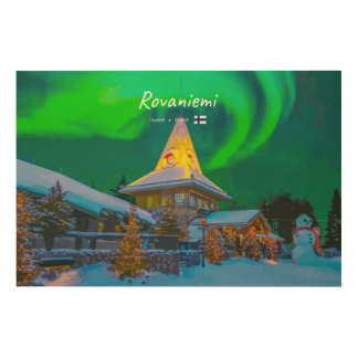 Rovaniemi, Finland - Magic Aurora Wood Wall Art