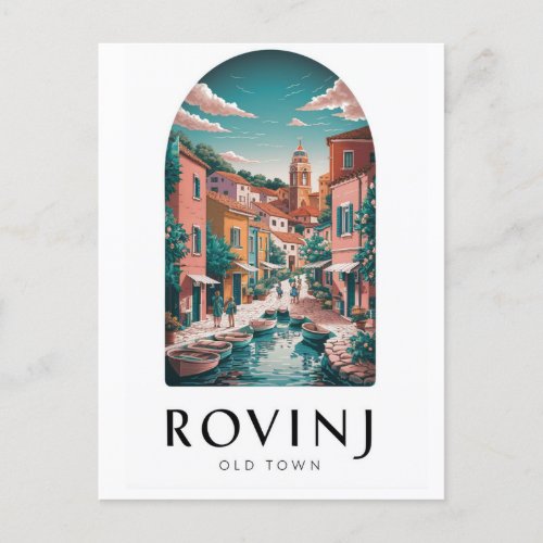 Rovinj Croatia VintageTravel Postcard 