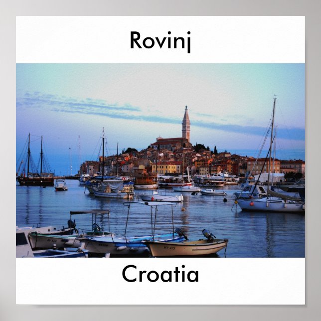 Rovinj Harbor, Croatia Poster (Front)