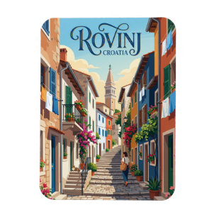 Rovinj Old Town Alley Croatia Magnet