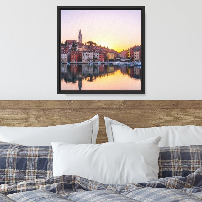 Rovinj Sunset Glow Canvas Print (Insitu(Bedroom))