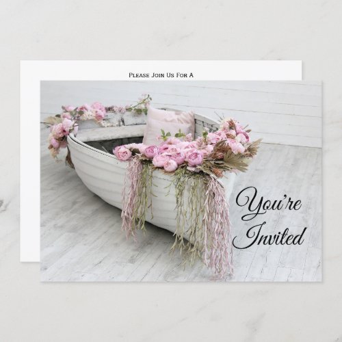 Row Boat Bridal Shower Invitation