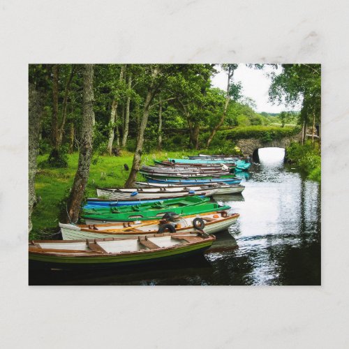 Row Boats Killarney Ireland Postcard