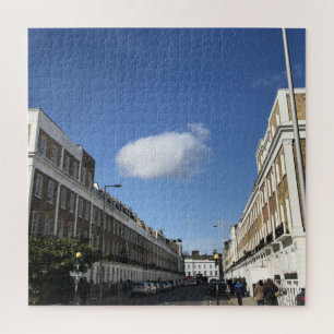 Row Homes and Blue Skies, Chelsea, London UK Jigsaw Puzzle