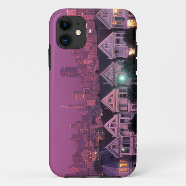 Row houses at sunset in San Francisco, Case-Mate iPhone Case (Back)