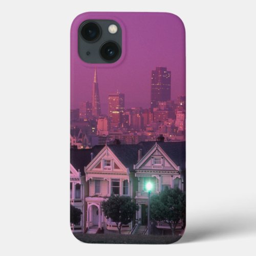 Row houses at sunset in San Francisco iPhone 13 Case
