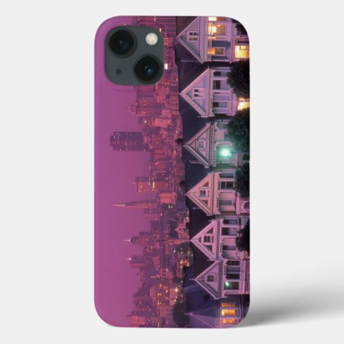 Row houses at sunset in San Francisco iPhone 13 Case