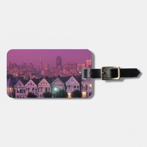 Row houses at sunset in San Francisco Luggage Tag
