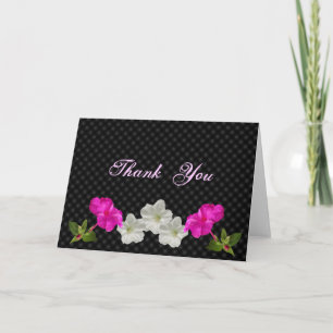 Row of 4 o'clocks- blank or customize letterpress thank you card