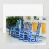 Row of Blue Rocking Chairs (Front/Back)