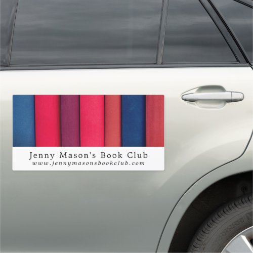 Row of Books Book Club Car Magnet