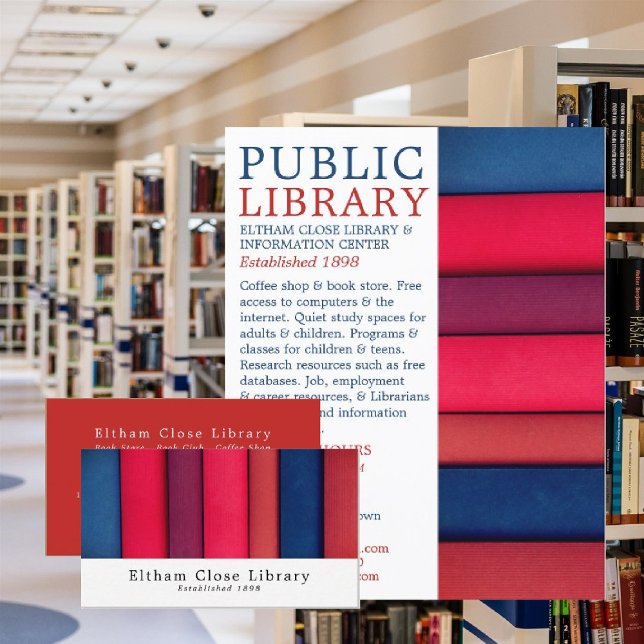Row of Books, Library Advertising Flyer (Creator Uploaded)