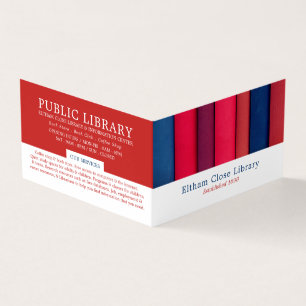 Row of Books, Library, Librarian Detailed Business Card