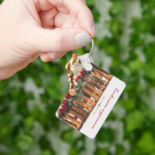 Row of Boots with Flowers Keychain